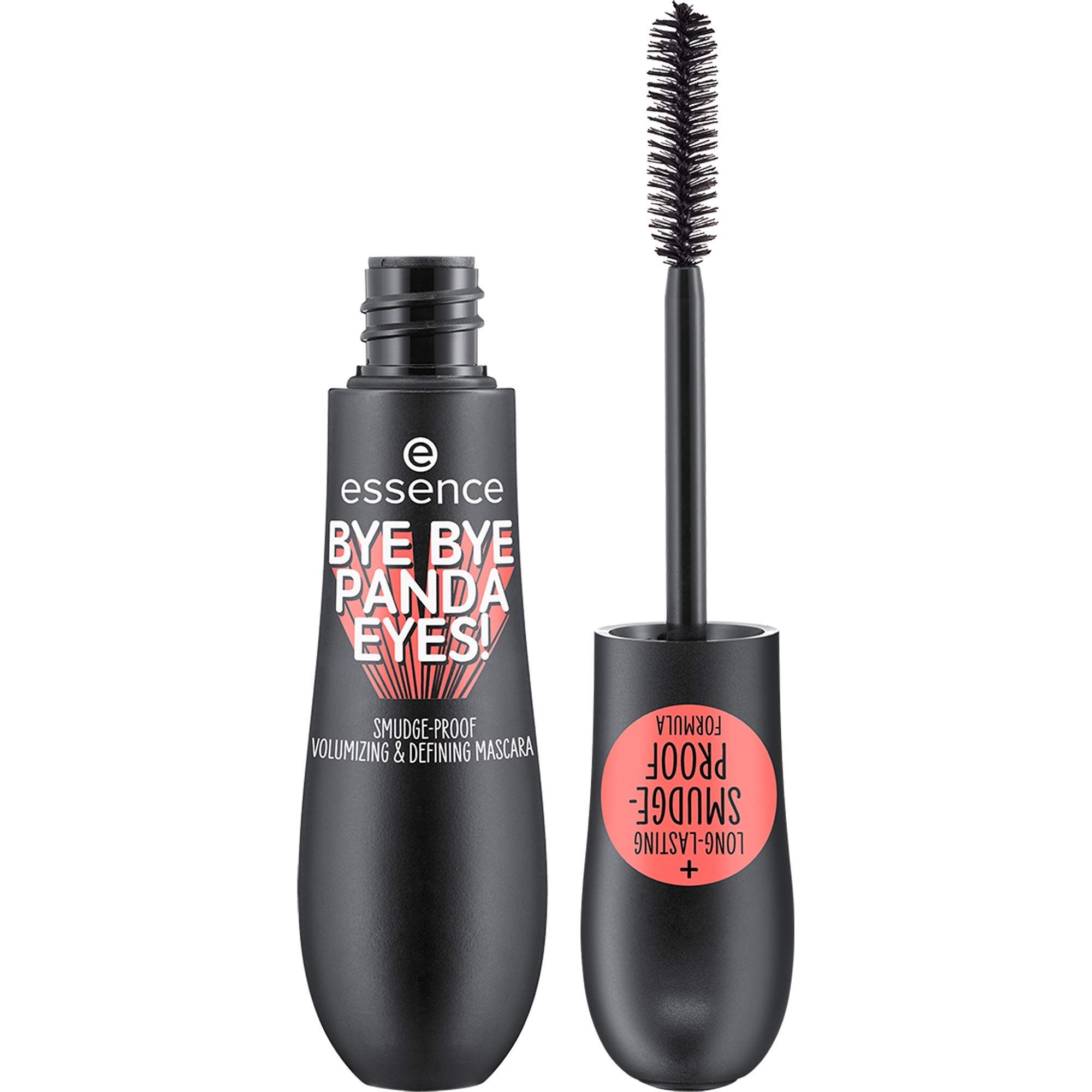 Essence Bye Bye Panda Eyes Tubing Mascara - Smudge-Proof, Volumizing & Defining - Vegan, Paraben-Free, Oil-Free, Cruelty-Free (1 Pack) | Perfect for Long Wear, Sensitive Eyes & Everyday Makeup
