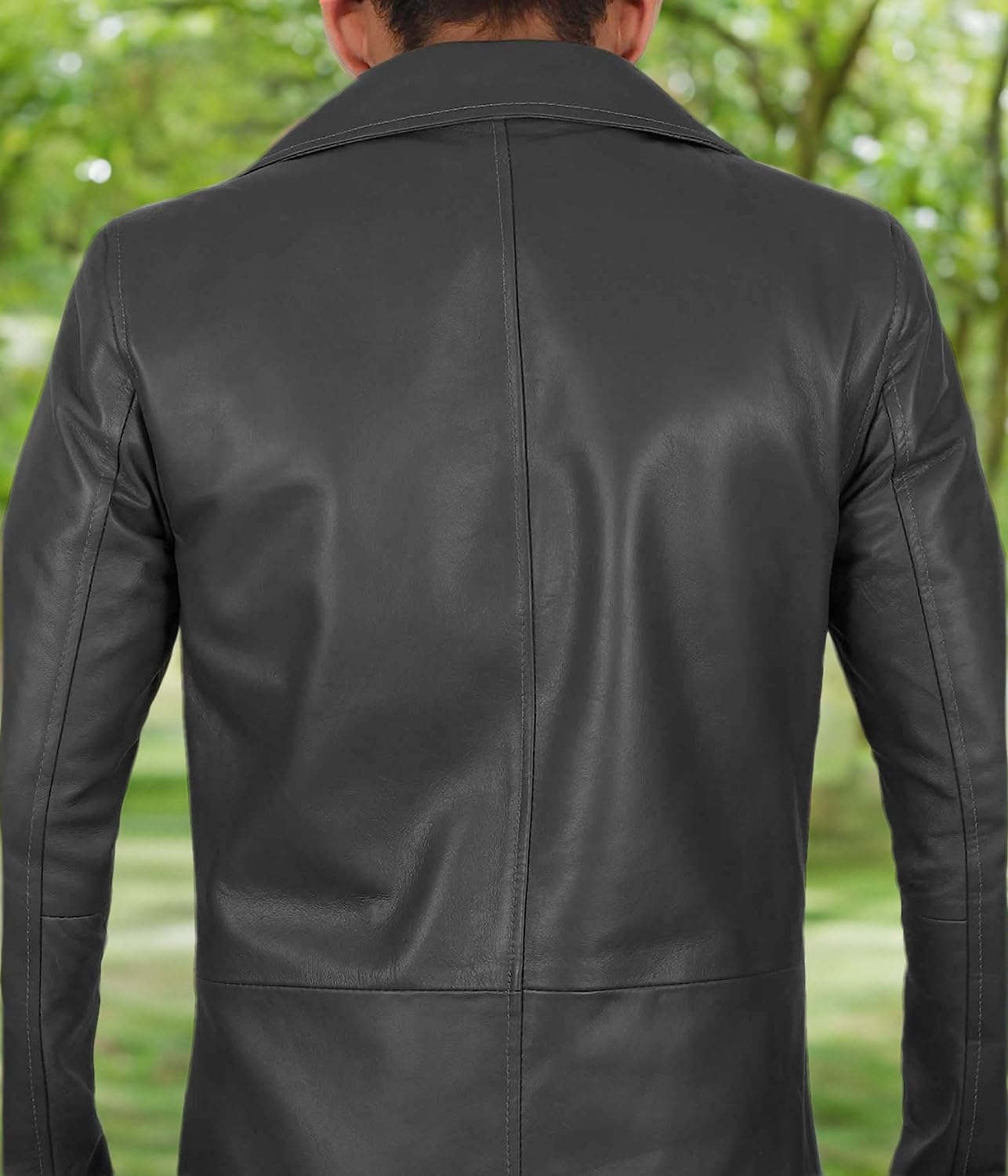 Premium Men's Leather Coat - Stylish Carcoat Design for Winter | Warm & Fashionable Long Leather Jacket for Men | Perfect for Outdoor Activities, Casual Wear & Formal Occasions