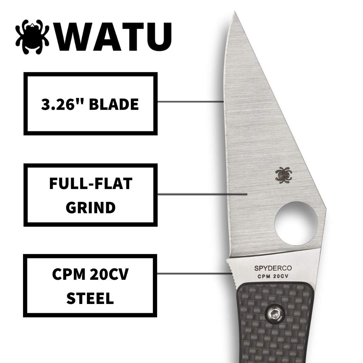 Spyderco WATU Ethnic Series Folding Knife - 3.26