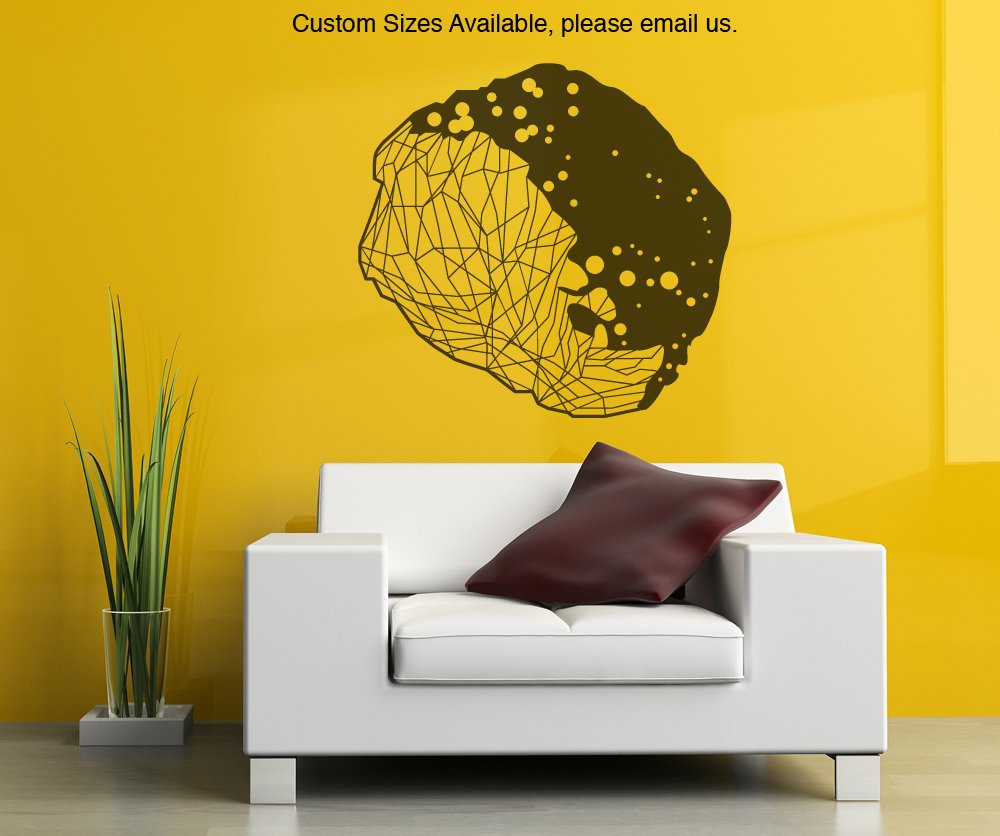 Vinyl Wall Decal Sticker - Modern Asteroid Geometric Design - 72x76 Inches - Self-Adhesive Removable Wall Art for Home, Office & Nursery Decor - OS_MB148B