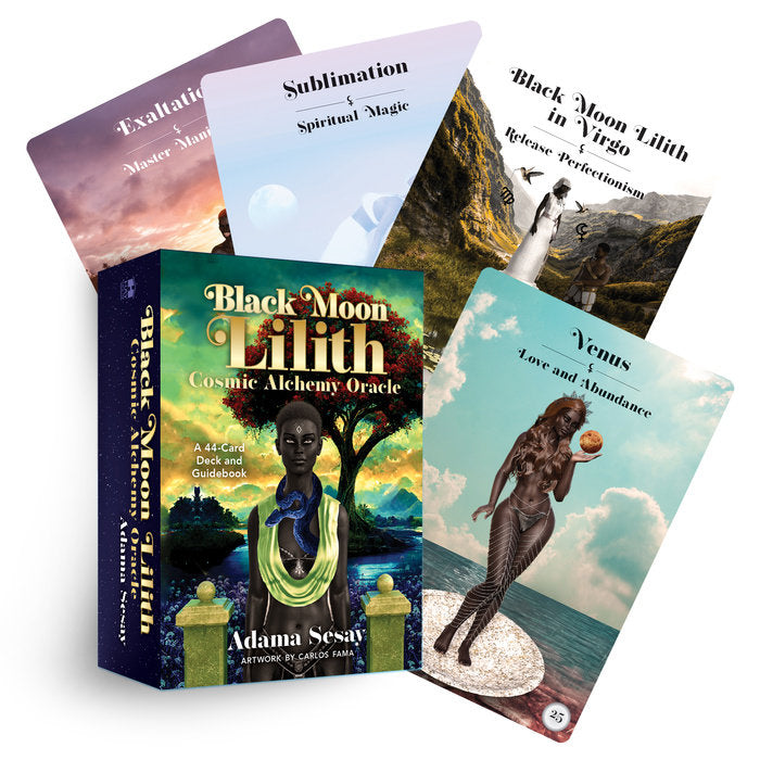 Black Moon Lilith Cosmic Alchemy Oracle Cards - Divine Feminine Guidance for Spiritual Awakening & Shadow Work | Perfect for Tarot Readers, Witches & Lightworkers (Divination, Meditation, Self-Discovery)