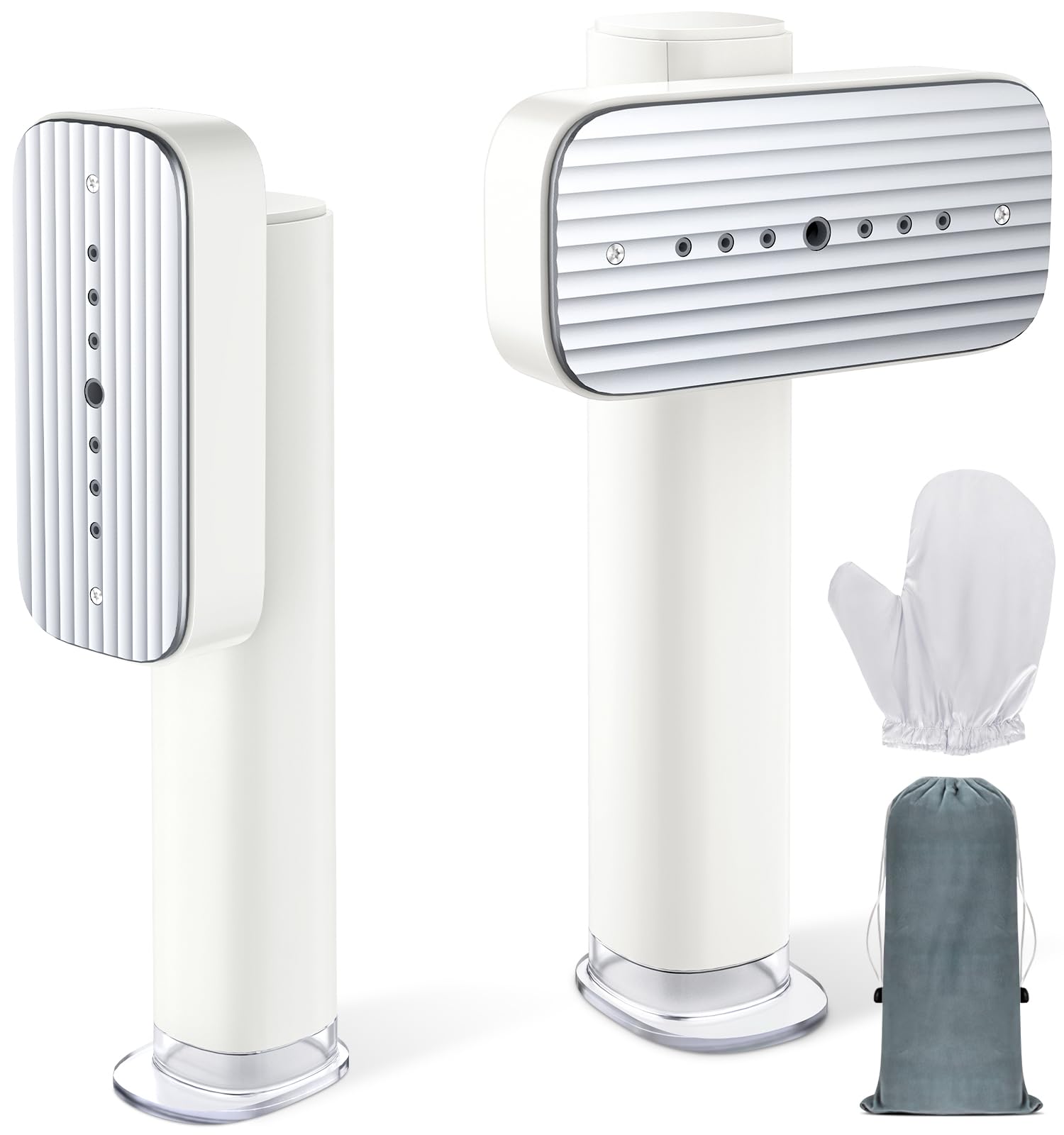 Portable Travel Steamer for Clothes - 2 in 1 Handheld Garment Steamer & Iron, Mini Steamer for Travel (1.3lbs), Fast 10-Second Heat Up, Large Heat Panel, 15-Min Continuous Steam - Perfect for Home, Office, Hotels & Wrinkle-Free Outfits on the Go