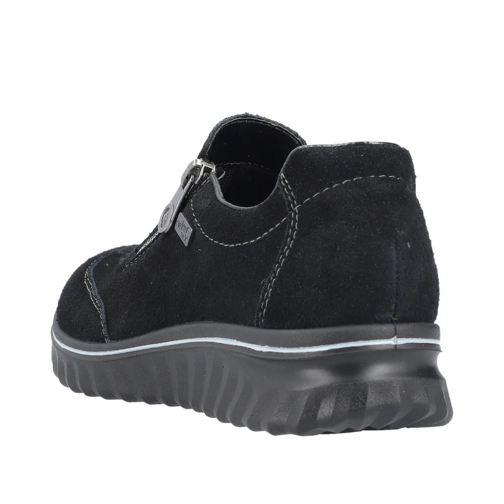 Rieker 59071 Black Women's Comfortable Slip-On Shoes - Perfect for Work, Casual Wear & Travel