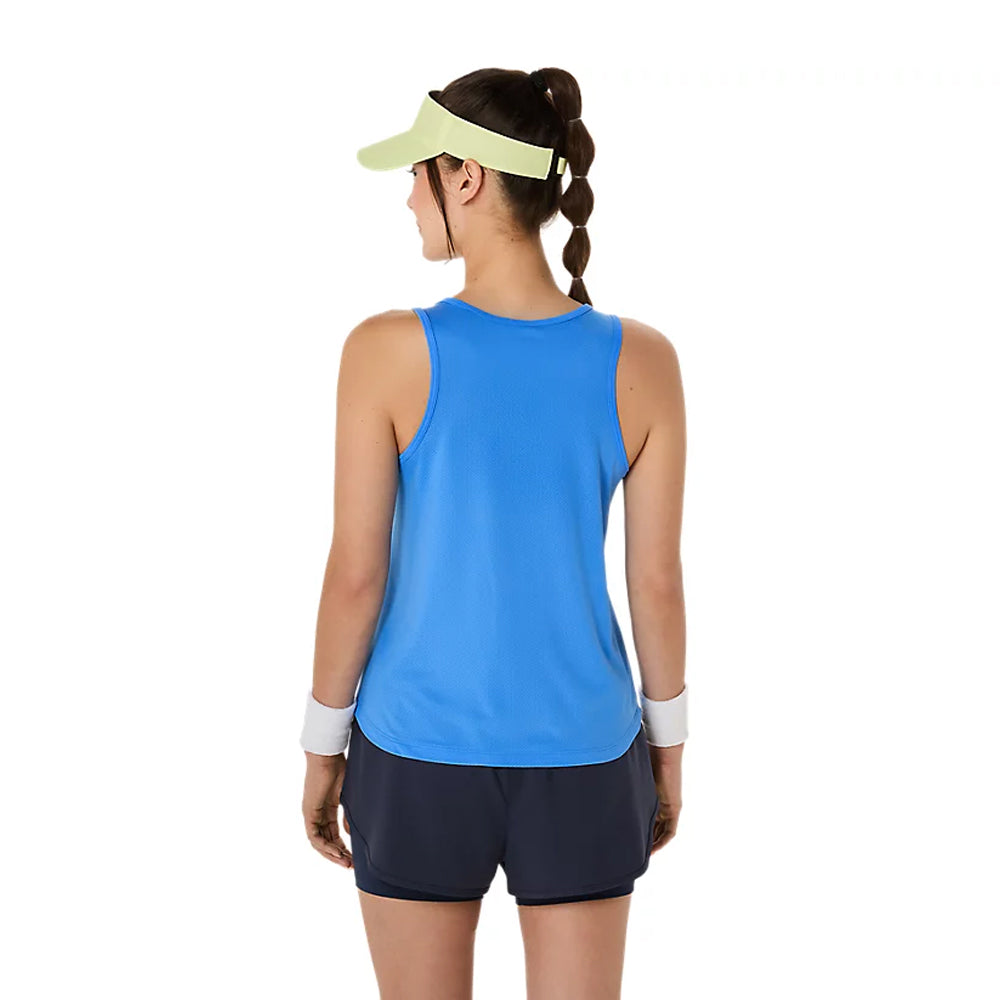 ASICS Women's Match ActiBreeze Tank Top - Lightweight, Breathable & Quick-Dry Workout Shirt for Running, Yoga & Gym - Blue Coast