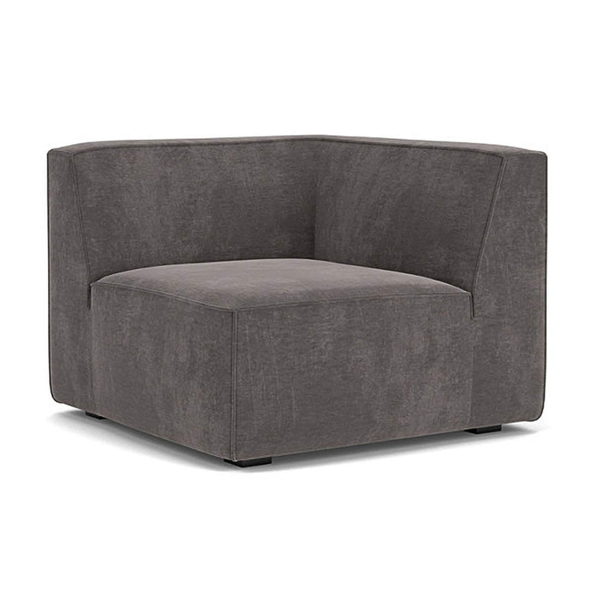 Modern Dane Fabric 1-Seater Left Corner Modular Sofa - Compact Sectional Couch for Small Living Rooms & Apartments