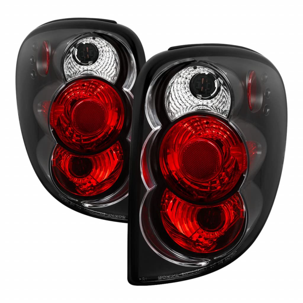 Spyder Euro Style Black Tail Lights Pair for Dodge Caravan & Grand Caravan 2001-2007 | Model 5002211 | Upgrade Your Van's Rear Appearance for Night Driving & Enhanced Safety