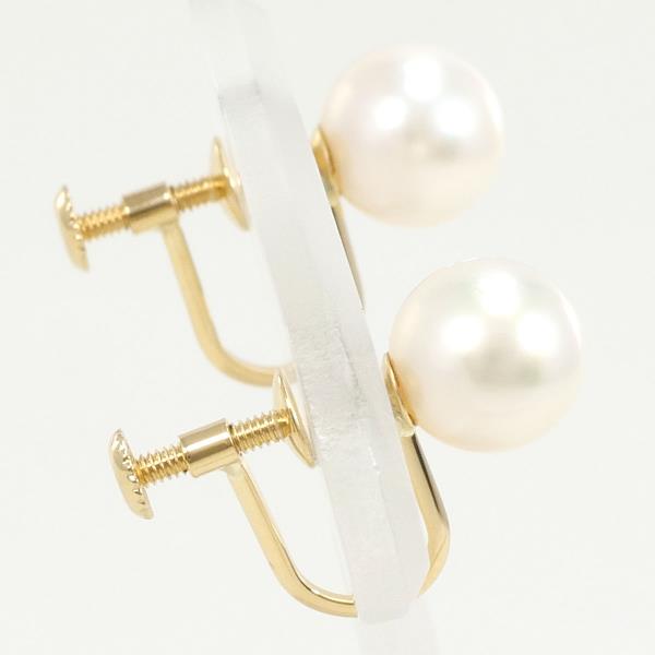 18K Yellow Gold Pearl Earrings for Women – Elegant Stud Earrings with Real Pearls, Perfect for Weddings, Parties & Everyday Wear