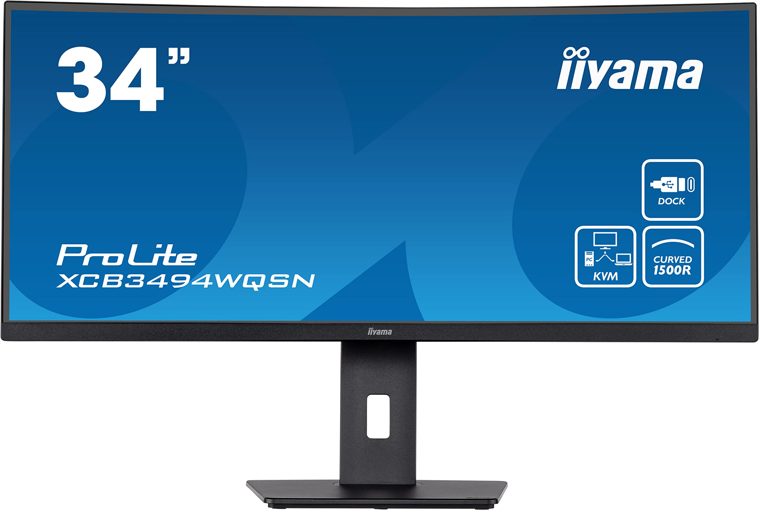 iiyama Prolite XCB3494WQSN-B5 34-Inch Curved Gaming Monitor - UWQHD 3440x1440, 120Hz, AMD FreeSync, USB-C - Perfect for Home Office, Gaming & Multimedia Entertainment