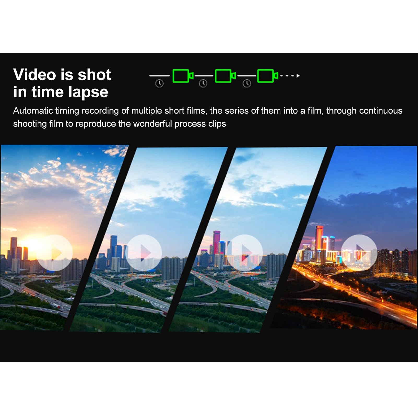 GRCFUMO 1080P HD Time Lapse Camera with Wide Angle Lens - Outdoor Photography, Low Light Performance, Full Color Capture - Perfect for Nature, Construction & Event Timelapse Videos