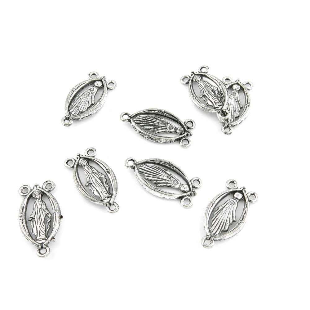 Antique Silver Tone Jewelry Making Charms Bulk Wholesale - 58011 Notre Dame Collection for DIY Bracelets, Necklaces & Craft Projects