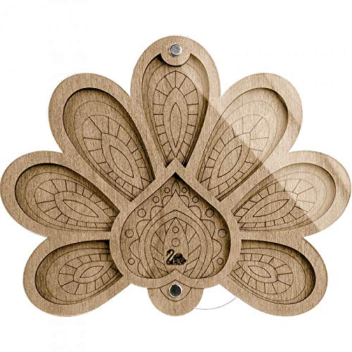 Peacock Bead Organizer Box - Premium Jewelry Storage for Beads, Charms & Craft Supplies - Perfect for DIY Jewelry Making & Crafting Projects
