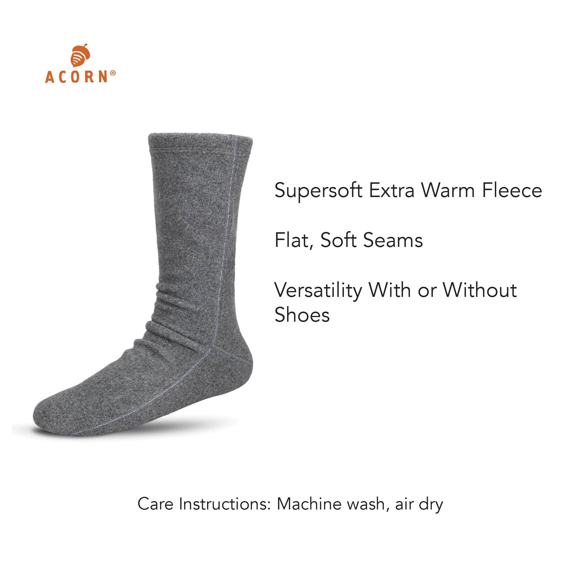 Versafit® Fleece Socks for Men & Women - Ultra Soft Thermal Winter Socks with Non-Slip Grip - Perfect for Cold Weather, Hiking, and Indoor Comfort