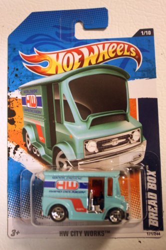 Hot Wheels 2011 HW City Works 1/10 Bread Box Aqua Blue Diecast Car 171/244 - Collectible Toy Car for Kids & Adults, Perfect for Display, Play & Racing Scenes