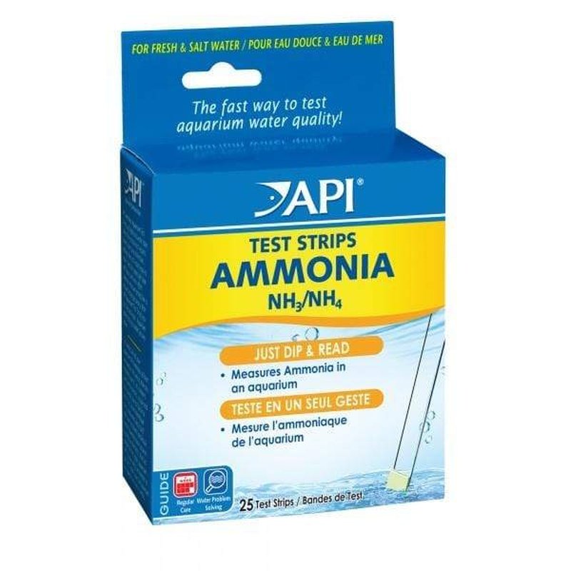 API Quick Test Strips for Ammonia - 25 Pack | Fast & Accurate Water Testing for Aquariums, Ponds, and Fish Tanks