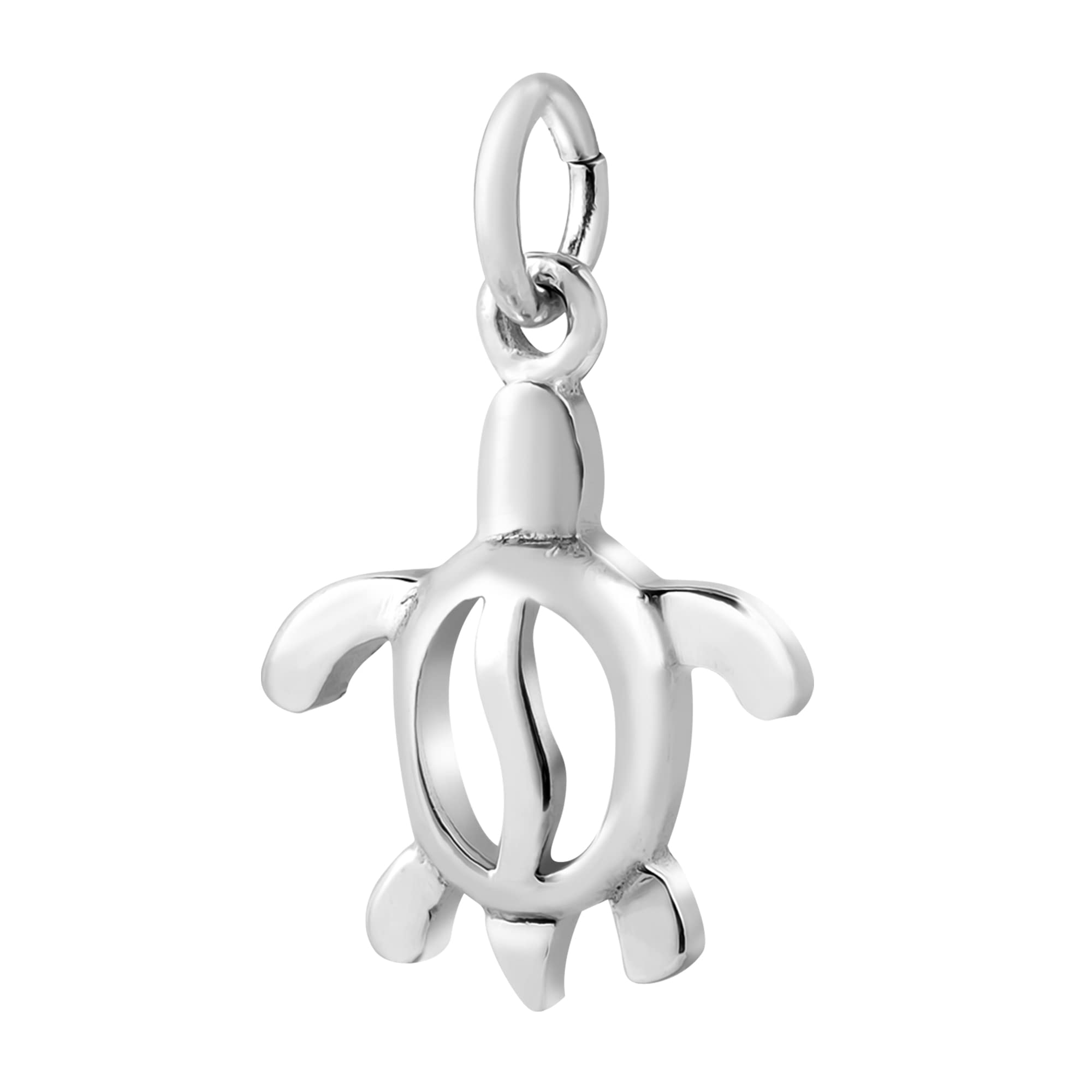 Adorable Tiny Sea Turtle .925 Sterling Silver Pendant Charm - 925 Silver Turtle Necklace for Women & Men | Ocean-Themed Jewelry Gift | Perfect for Beach Vacations, Marine Lovers & Everyday Wear
