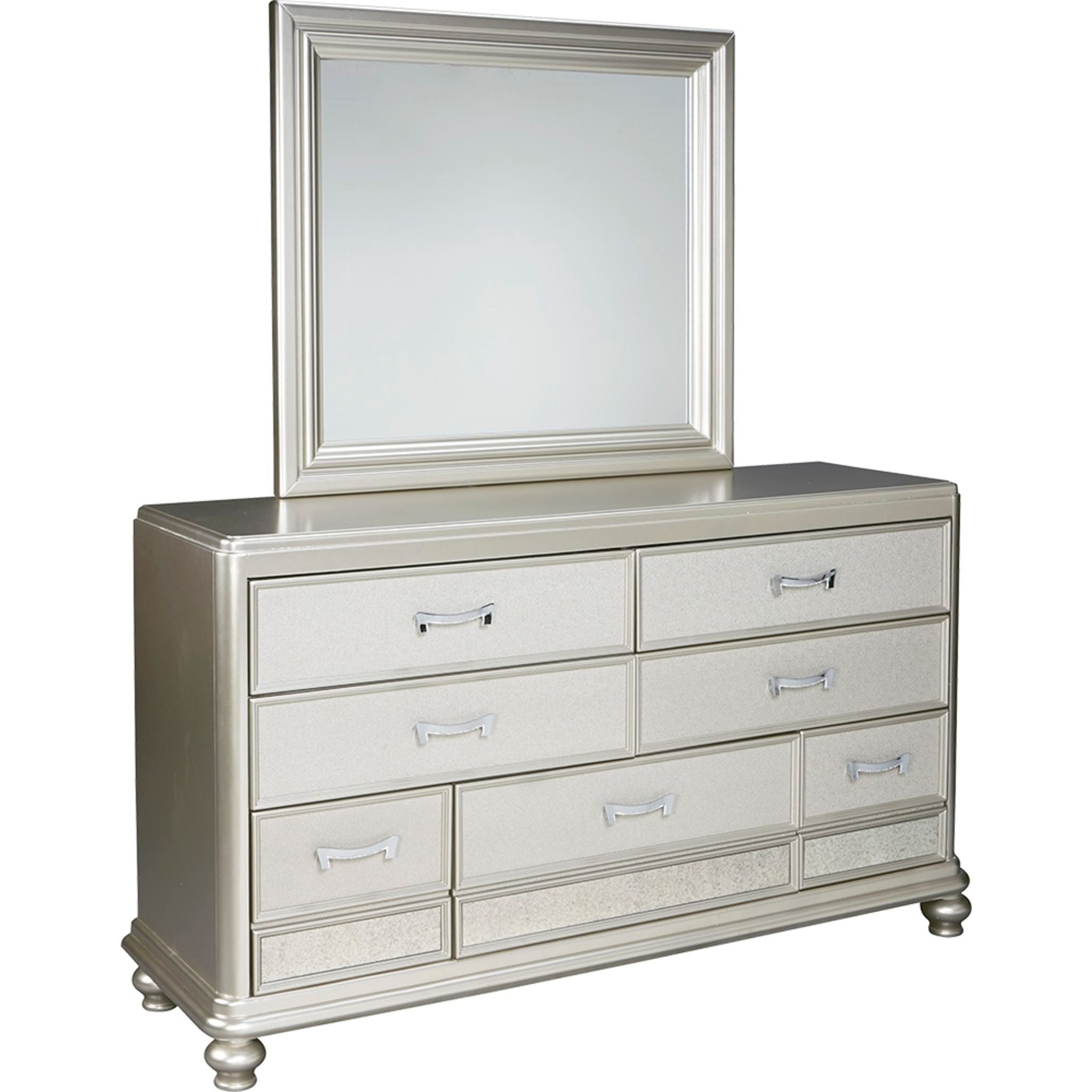 Coralayne 5-Piece Full Bedroom Set - Queen Size Bed Frame, Dresser, Nightstand & Mirror - Modern Bedroom Furniture for Home Decor & Relaxation