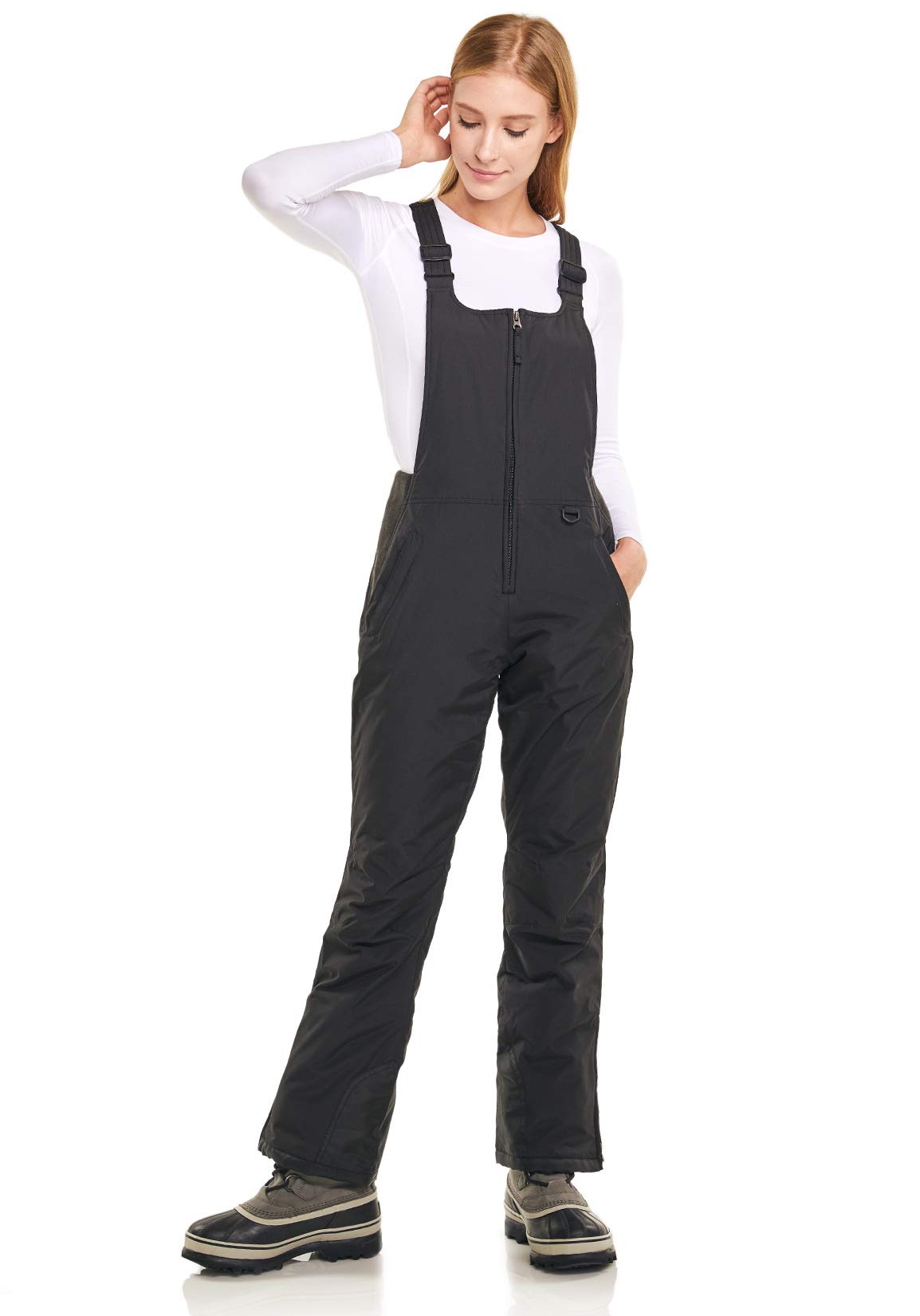 TSLA Women's Waterproof Insulated Snow Bib Overalls - Winter Ski Pants for Snowboarding & Skiing - Ripstop Fabric for Durability - Perfect for Cold Weather Outdoor Activities