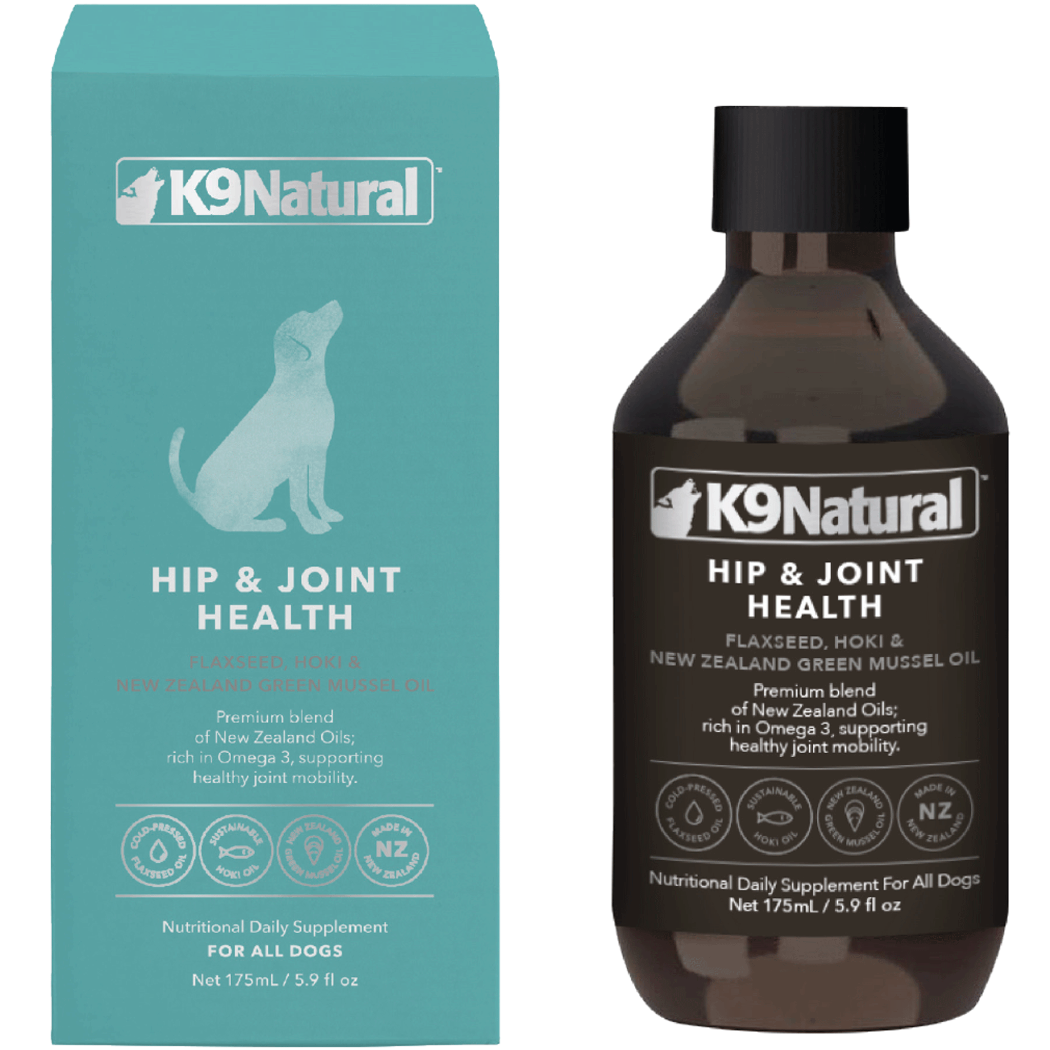 K9 Natural Hip & Joint Health Flaxseed Oil Dog Supplements for Large & Small Breeds - Supports Mobility & Comfort for Active & Senior Dogs - Perfect for Daily Use & Joint Care Routine