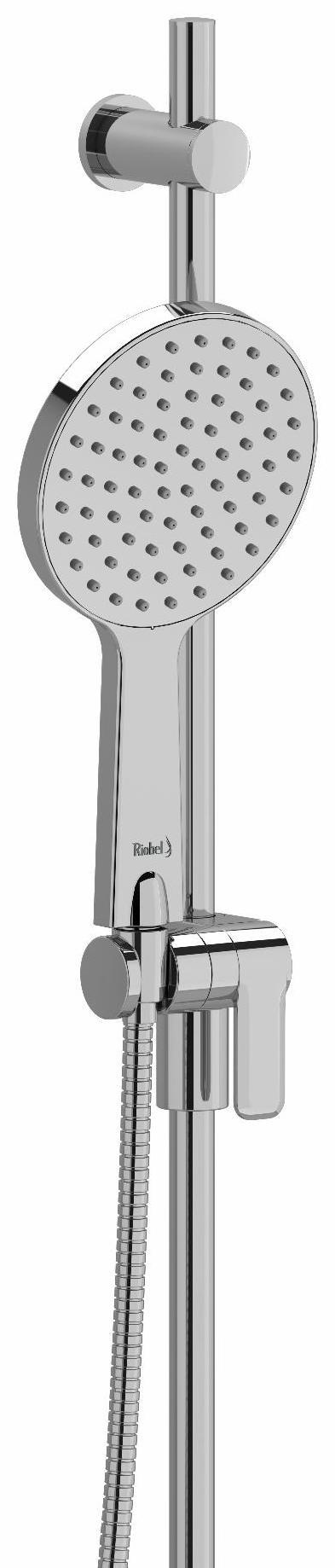 3-Function Handheld Shower Head with 34-Inch Adjustable Slide Bar - Chrome Finish (Model 4867C by RIOBEL) - Perfect for Bathroom Renovation & Spa-Like Shower Experience