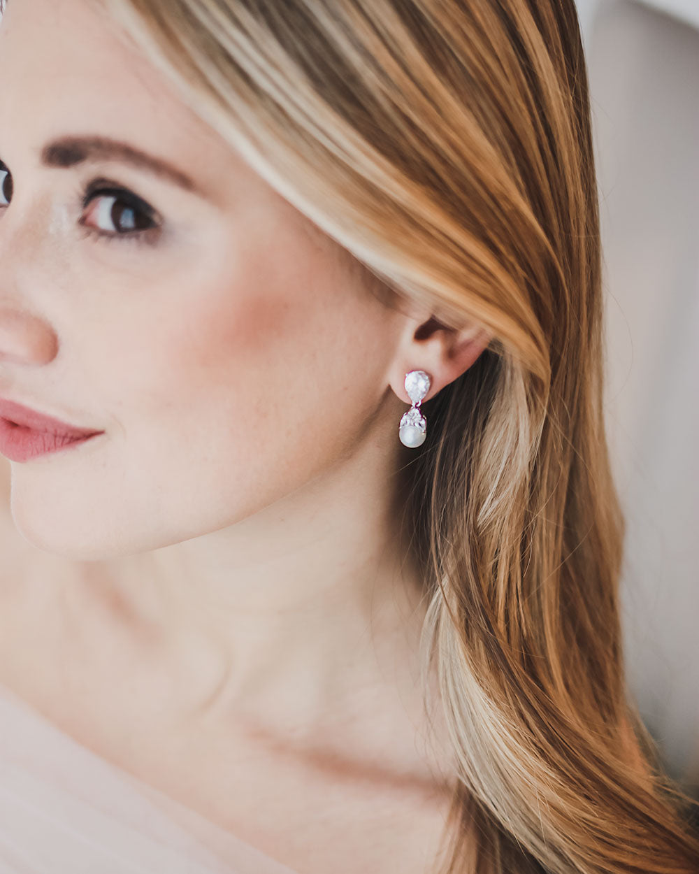 Natalie Pearl Drop Earrings for Women – Elegant Dangle Pearl Jewelry Gift for Brides, Party & Special Occasions