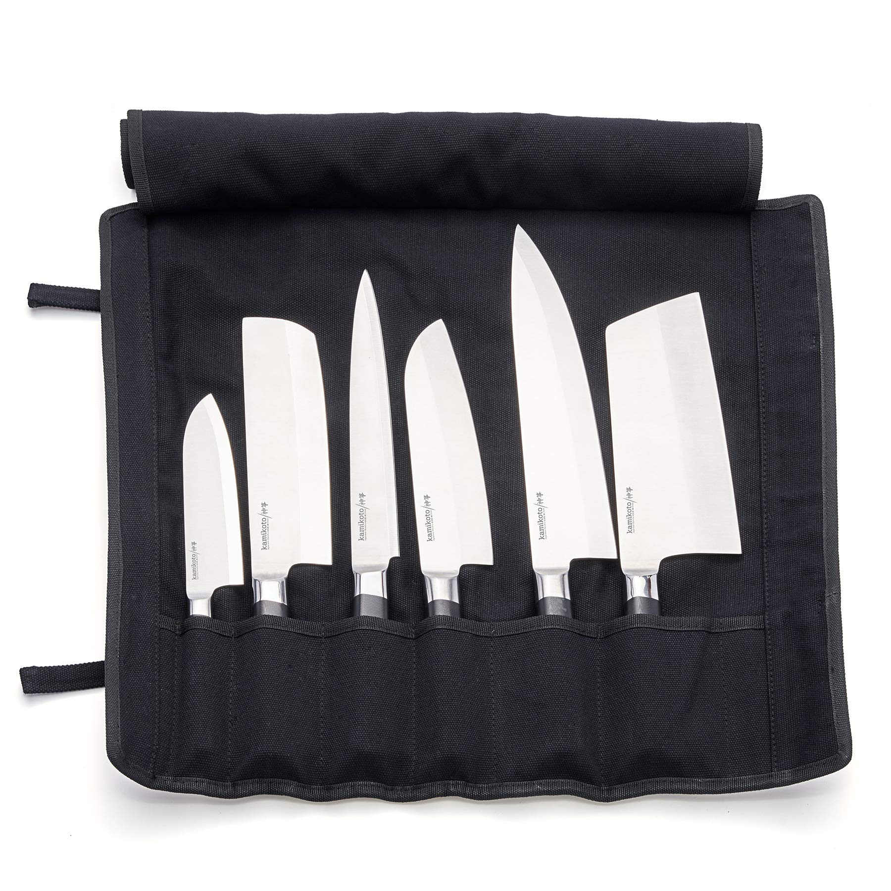 Premium Kamikoto Knife Roll for Chefs - Durable Knife Storage Bag with Pockets (Knives Not Included) - Perfect for Professional Kitchens, Culinary Schools & Home Cooking