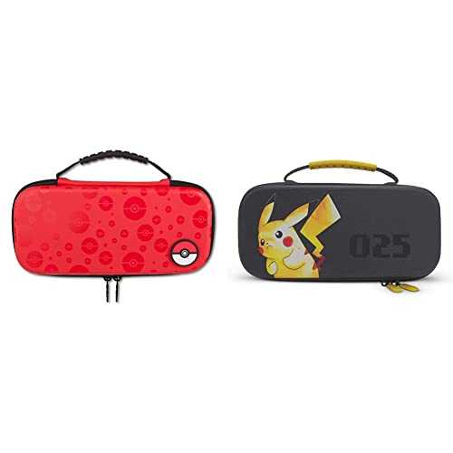 PowerA Poke Ball Red Protective Case for Nintendo Switch & Switch Lite - Durable Hard Shell Cover with Pikachu Design (Model 025) - Perfect for Gaming On-The-Go, Travel Protection & Console Storage