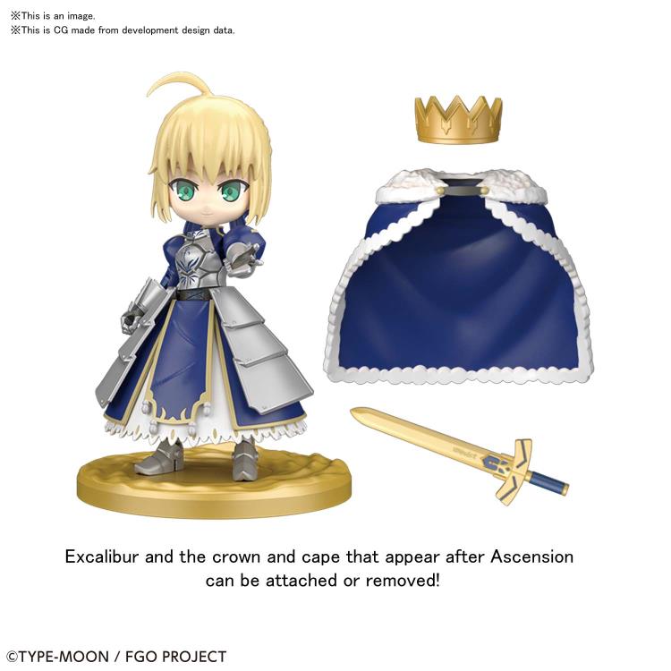 Bandai Petitrits #08 Fate/Grand Order Saber Altria Pendragon Action Figure Model Kit - Collectible Anime Character for Display & Gaming Enthusiasts