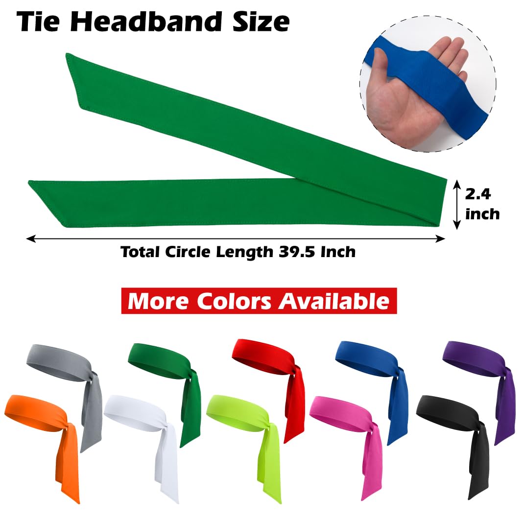 3 Pack Adjustable Head Ties & Sweatbands for Men & Women - Breathable Workout Headbands for Basketball, Running, Tennis, Karate & Athletics - Perfect for Sports, Fitness & Active Lifestyles