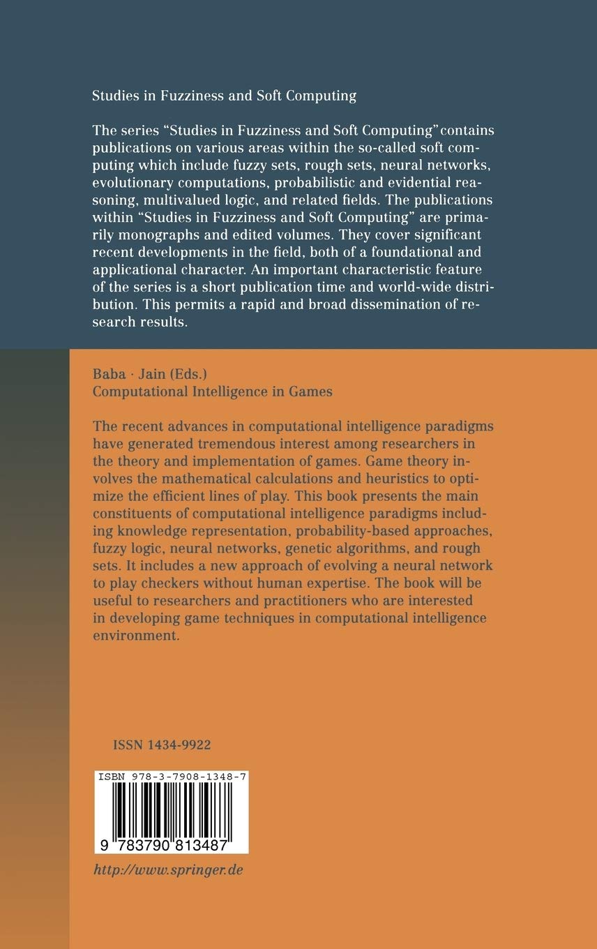 Computational Intelligence in Games: AI and Fuzzy Logic for Game Development - Studies in Fuzziness and Soft Computing Vol.62 | Perfect for Game Designers and AI Researchers