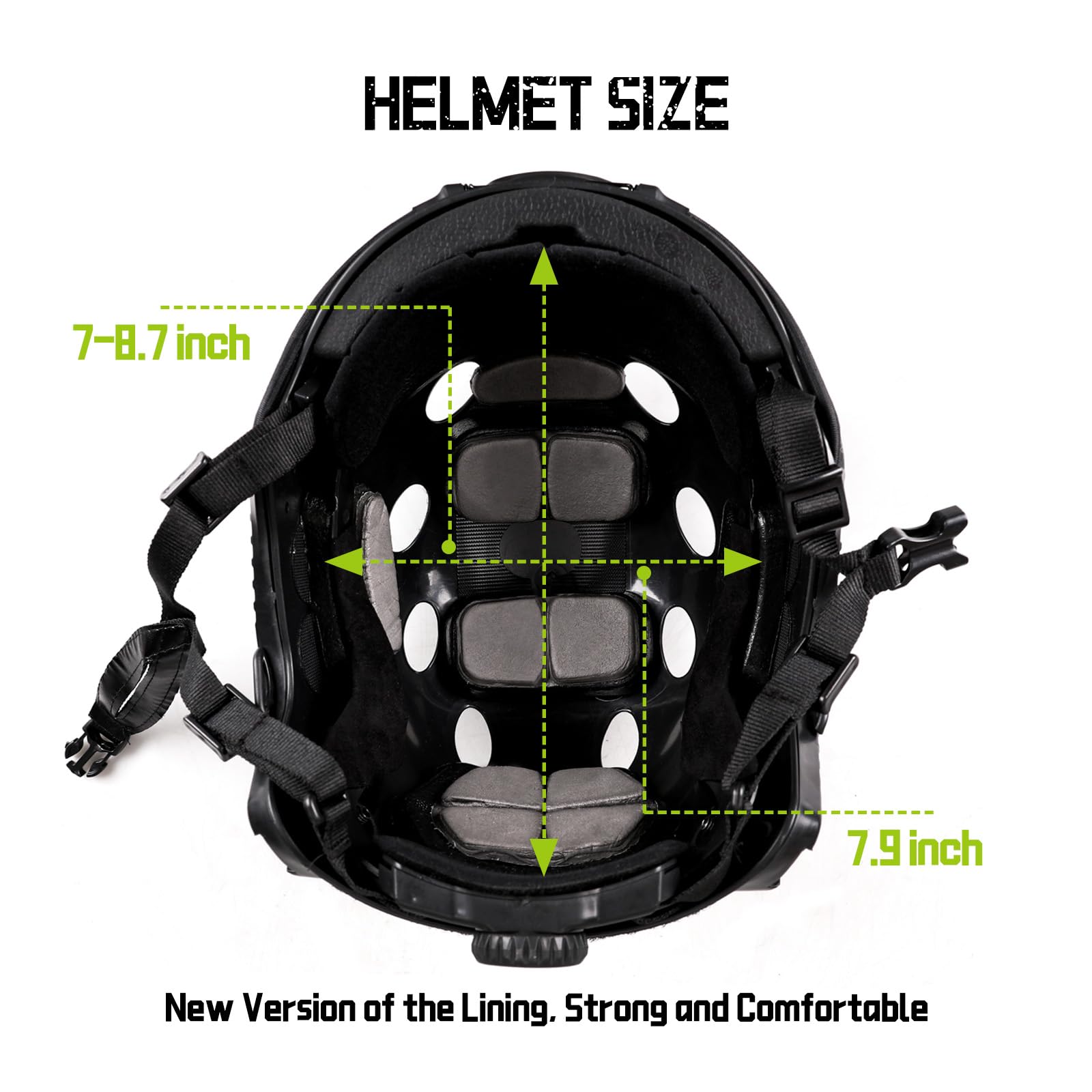 Adjustable Tactical Helmet with Removable Cover - Military PJ Style Helmet for Airsoft, Hunting & Shooting | NVG Mount Compatible for Night Vision Goggles | Perfect for Cosplay, Outdoor Adventures & Tactical Training