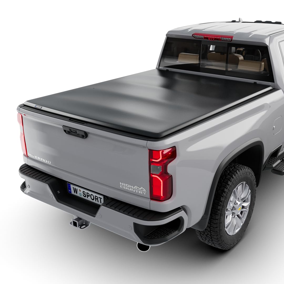 SC3 Soft Folding Truck Bed Tonneau Cover for 2019-2024 Chevy Silverado & GMC Sierra 1500 (5'8