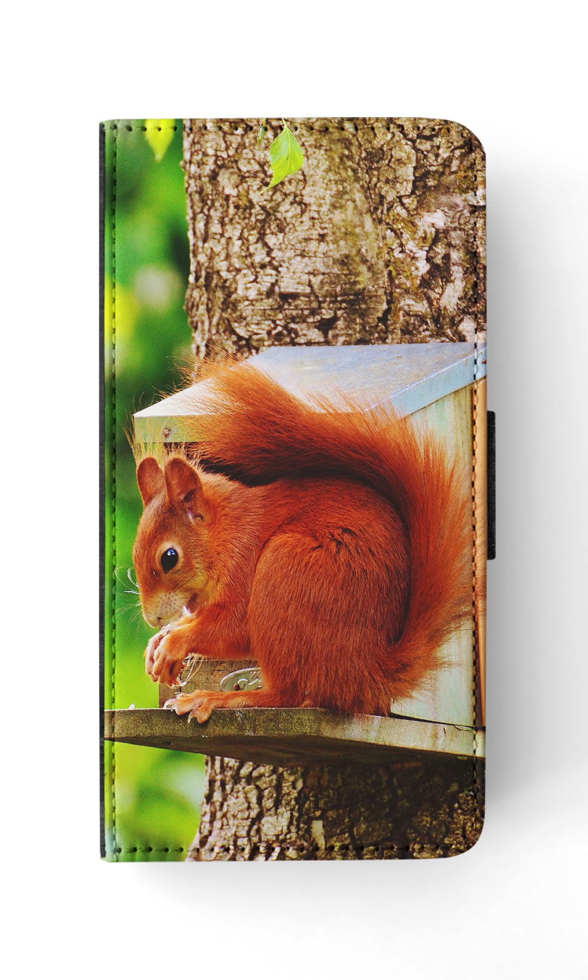 Cute Adorable Squirrel Flip Wallet Phone Case for Samsung Galaxy S23 - Stylish Animal Print Protective Cover with Card Slots | Perfect for Everyday Use, Travel & Outdoor Activities