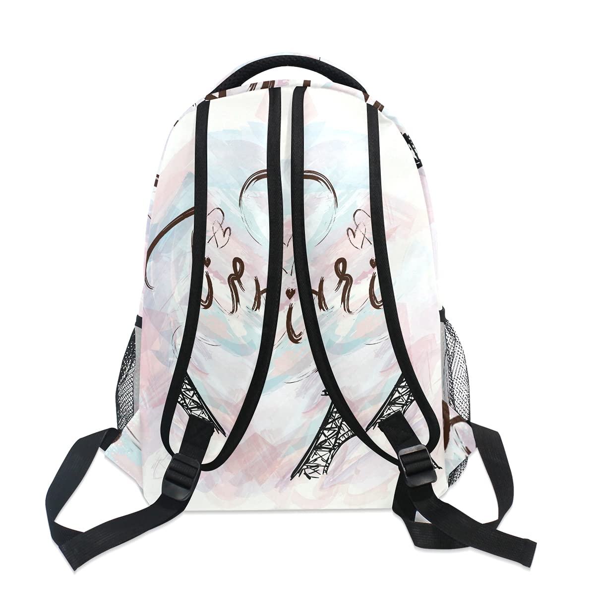 ALAZA Romantic Paris Eiffel Tower Backpack for Girls & Boys - Cute School Bookbag for Elementary Teens, Durable Laptop Daypack for Travel, College & Daily Use