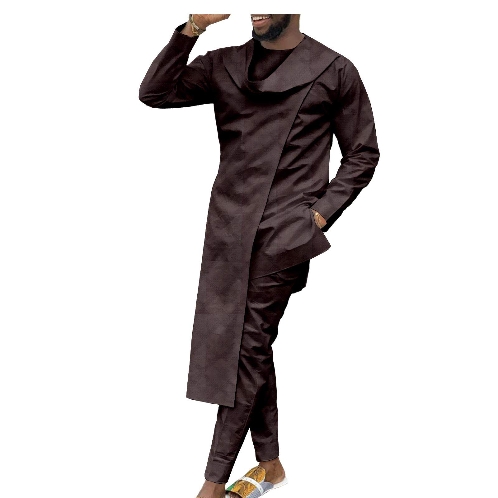 APTX Bazin Riche African Print Men's 3-Piece Suit - Dashiki Jacket, Shirt & Pants Set | Oversized Traditional Outfit for Weddings, Parties & Cultural Events