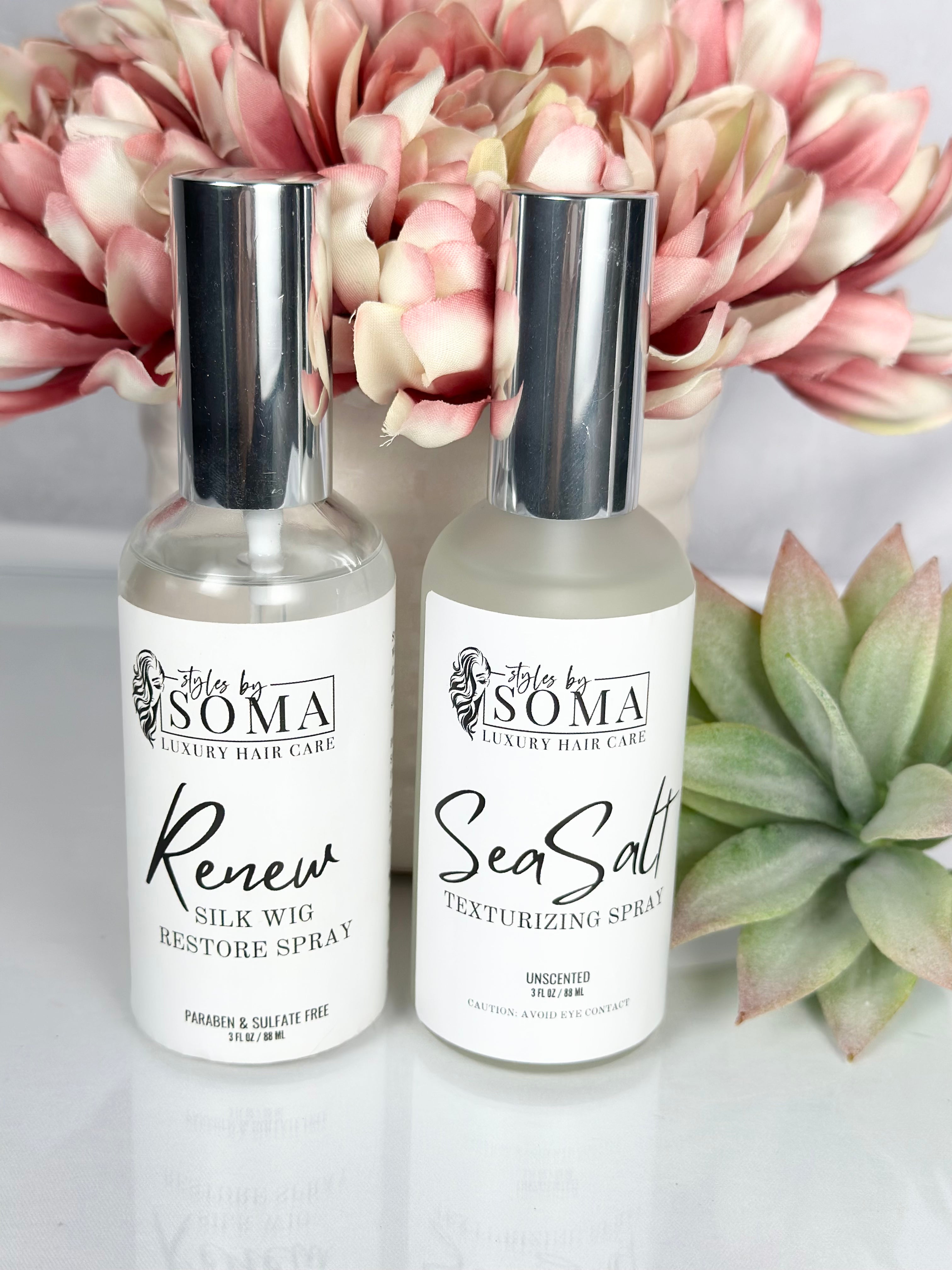 Dynamic Duo Hair Styling Set - Renew Spray & Sea Salt Spray for Textured Beach Waves and Volume - Perfect for Everyday Styling and Special Occasions