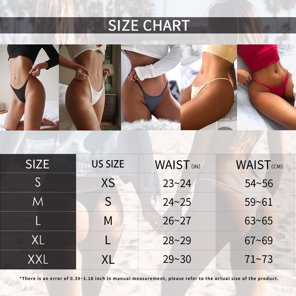 Sexy Women's Thong Underwear 5-Pack - Low Rise G-String Panties with T-Back Design, Comfortable Lingerie Gift Set for Her | Perfect for Date Night, Everyday Wear & Special Occasions