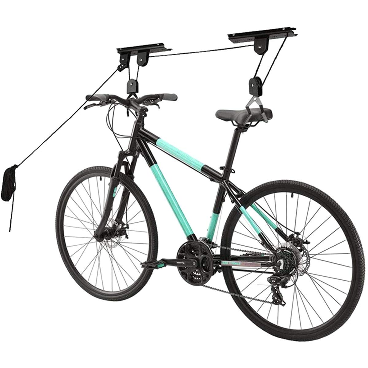 **DEALPEAK Ceiling-Mounted Bike Lift - Heavy Duty Bike Hoist for Garage Storage, Space-Saving Hanging Rack for Indoor Bicycle Organization (Perfect for Home, Garage, or Apartment Storage)**