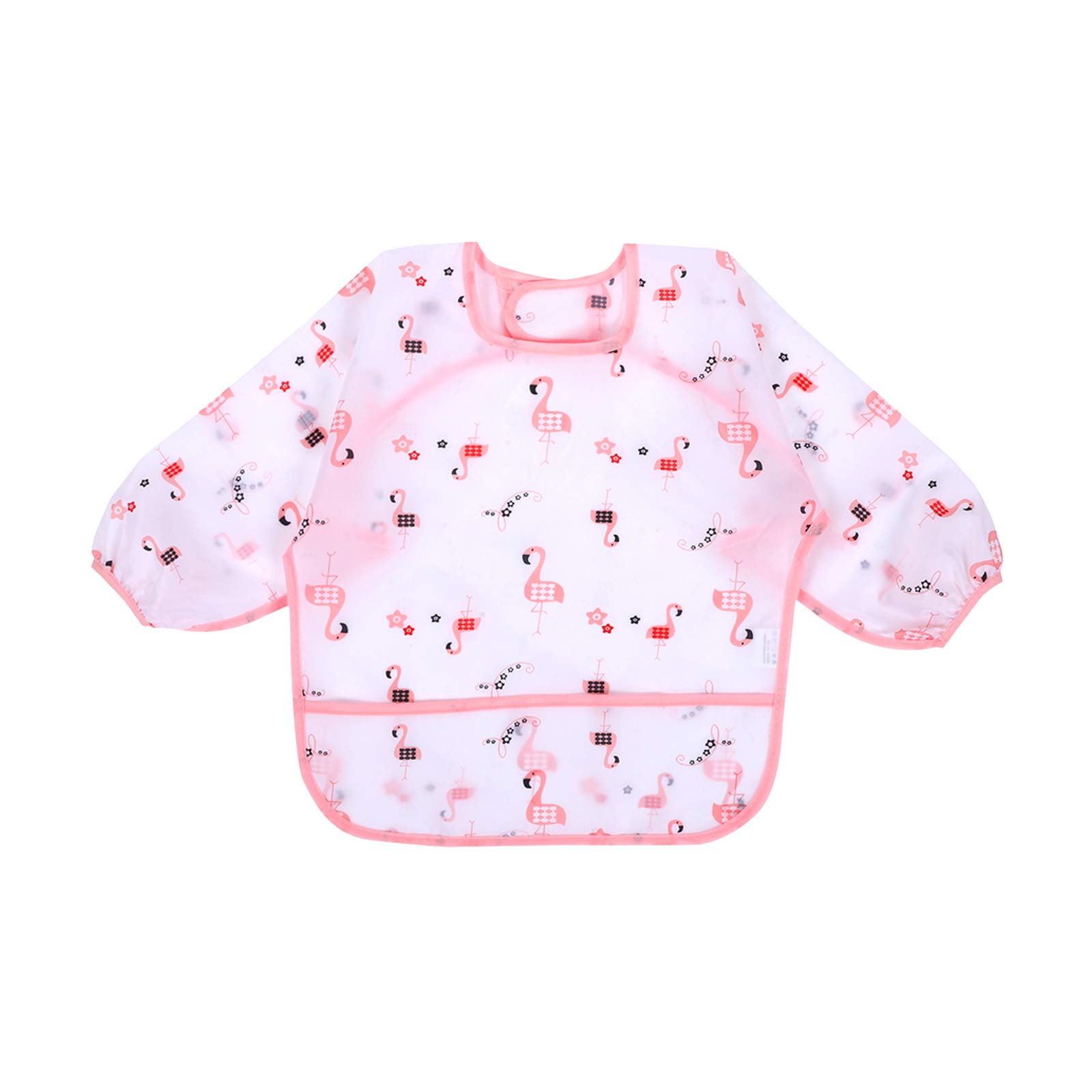 Accmor Waterproof Long Sleeve Baby Bibs - Soft Toddler Feeding Bib for 6-36 Months - Perfect for Messy Meals & Learning to Eat Independently