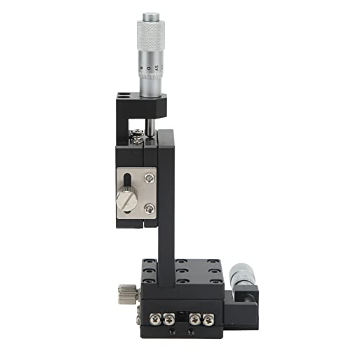 High Precision Black Anodized Sliding Table - Manual XZ Axes Linear Stage for Optical Fiber Coupling | Laboratory Equipment, Microscope Alignment, Laser Positioning & Industrial Automation Applications