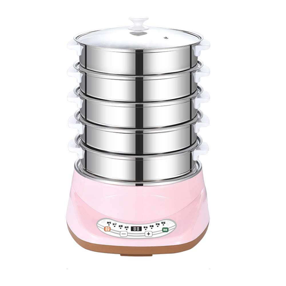 Multi-Function Electric Food Steamer with Auto Shut-Off & Timer - Stainless Steel Household Steamer for Healthy Cooking, Meal Prep & Baby Food - Perfect for Kitchens, Dorms & Offices