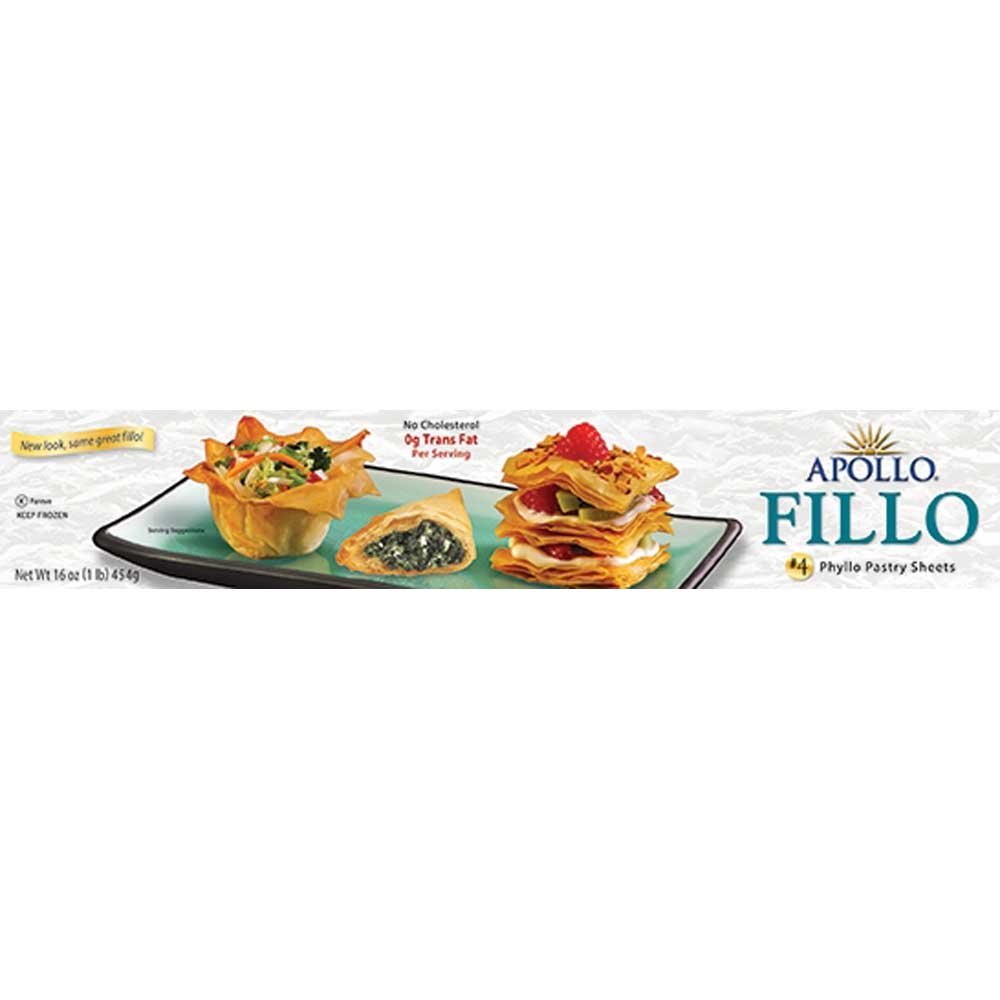 Athens Foods Apollo Pastry Fillo Dough Sheets - 16 oz (Pack of 1) - Perfect for Baklava, Spanakopita & Greek Pastries