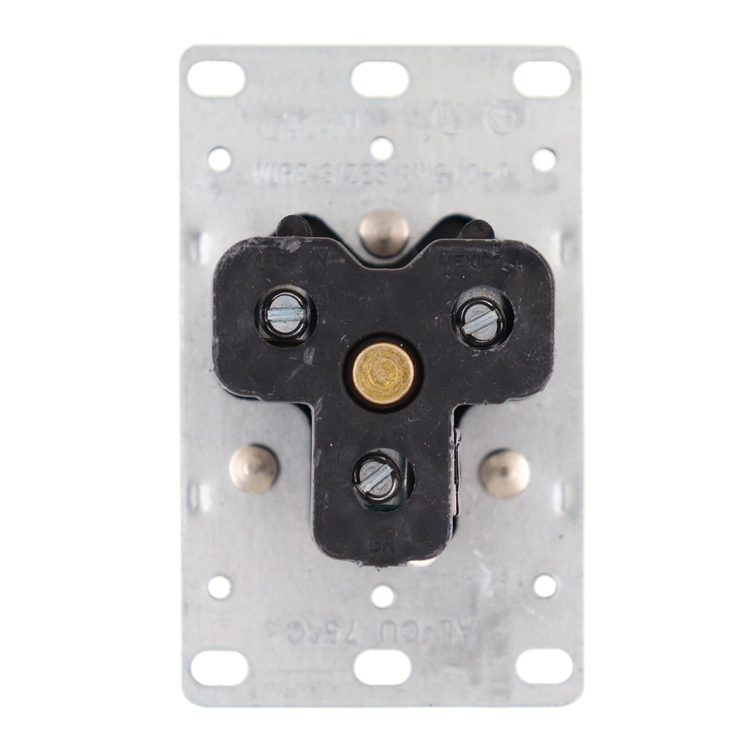 EATON 1234 BX L Flush Mount Power Receptacle, NEMA 6-30R, 30A 250V, Black - Heavy-Duty Electrical Outlet for Workshop, Garage & Industrial Equipment