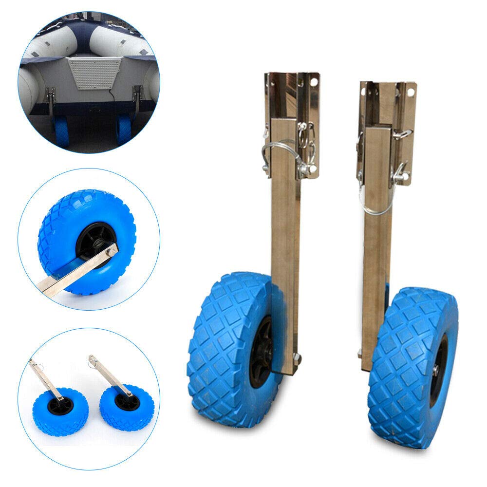 Stainless Steel Boat Transom Launching Wheel Dolly for Inflatable Boats, Dinghies & Yachts - 10