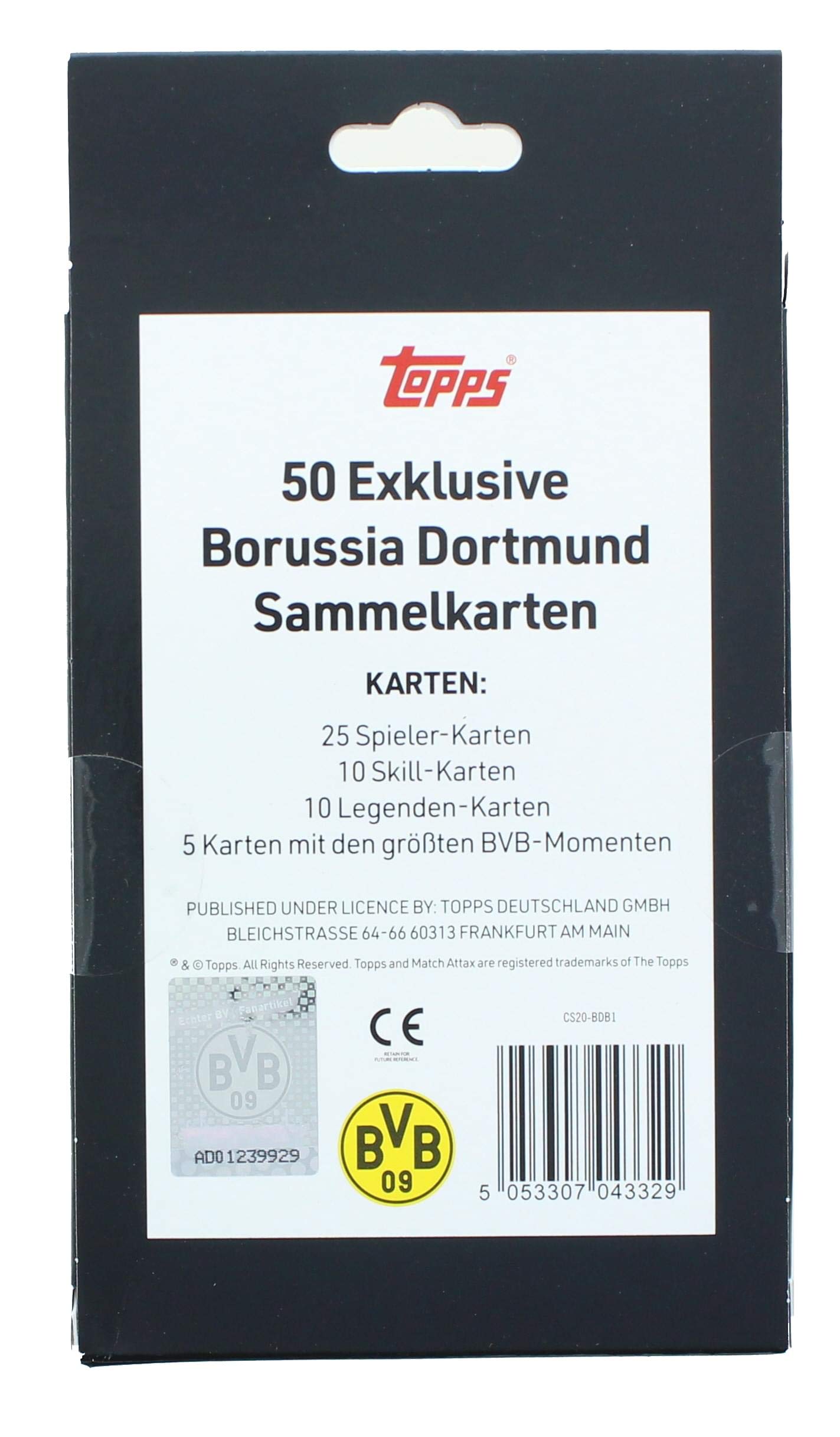 Topps 2020 X BVB Borussia Dortmund Soccer Team Trading Card Box Set (50 Cards) - Featuring Erling Haaland, Giovanni Reyna & Jadon Sancho - Perfect for Soccer Fans, Collectors and Gift Giving
