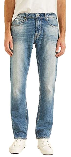 GUESS Men's Regular Straight Faded Jeans - Classic Denim Pants for Casual Wear & Everyday Style | Perfect for Work, Weekend Outings & Relaxed Fashion