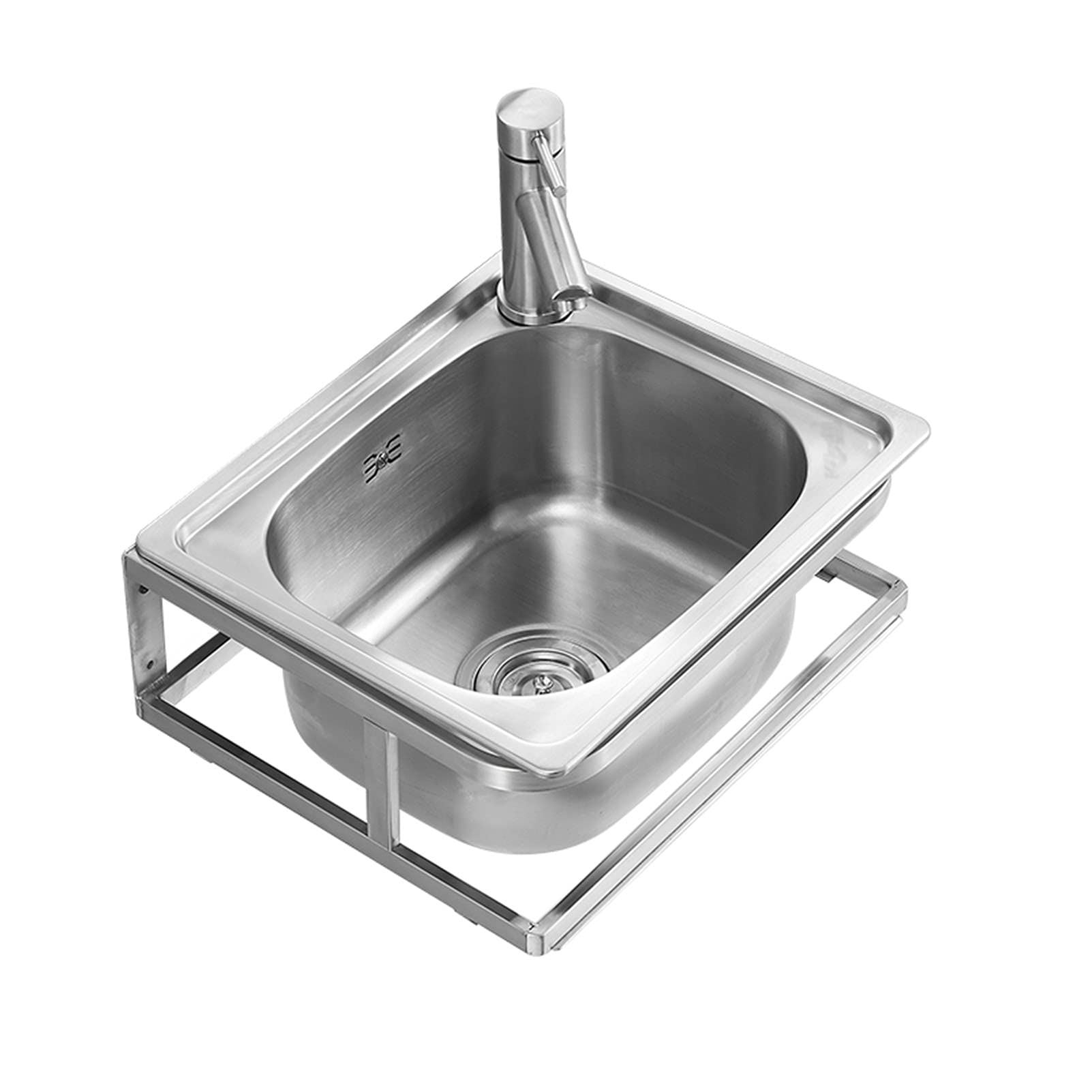 NOALED Stainless Steel Wall-Mounted Kitchen Sink & Bathroom Washbasin - Durable Countertop Sink for Modern Homes, Apartments & RVs
