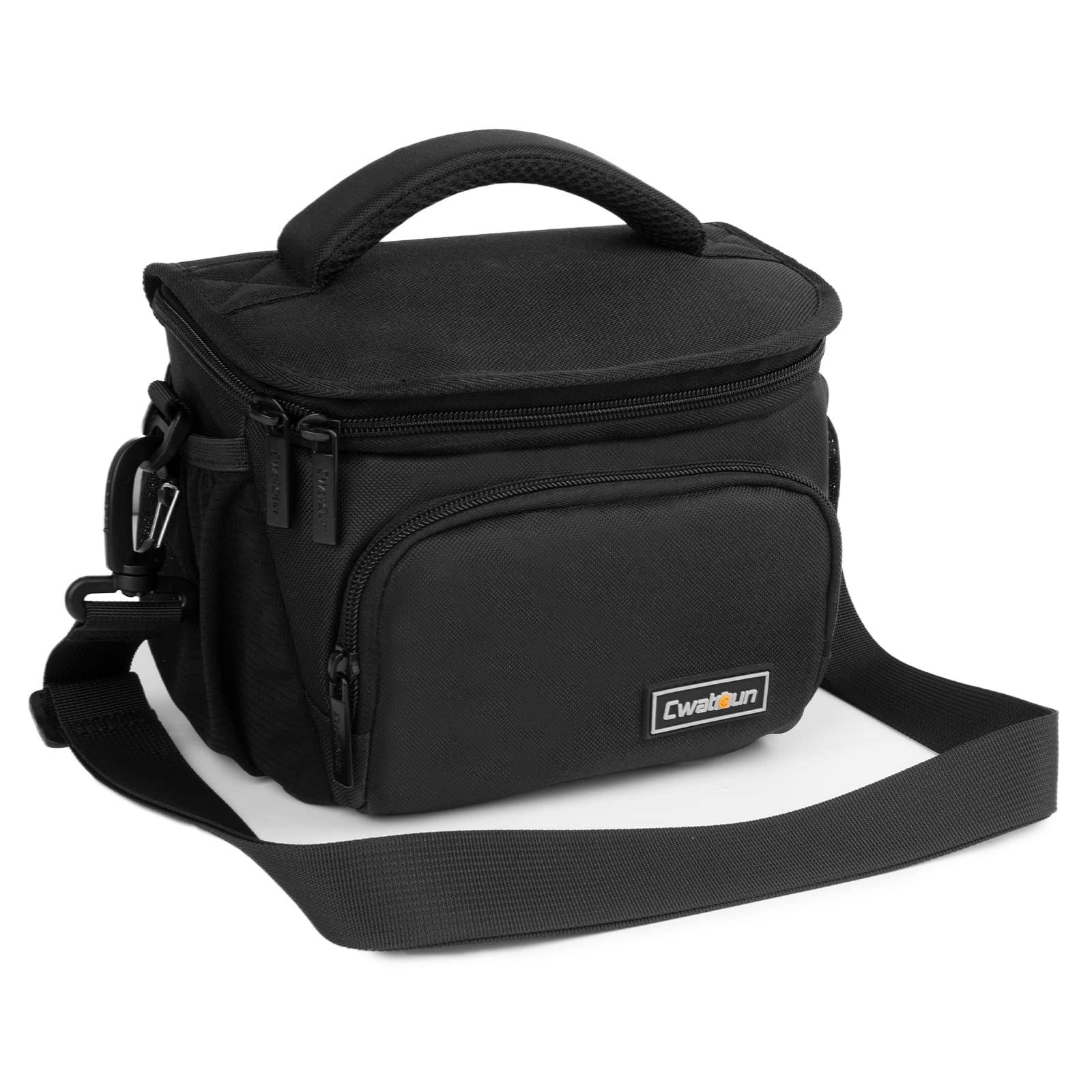 Compact Waterproof Camera Bag for Canon Nikon Sony DSLR & Mirrorless - Crossbody Shoulder Bag for SLR Cameras & Lenses - Perfect for Travel, Hiking & Photography (Small, Black)