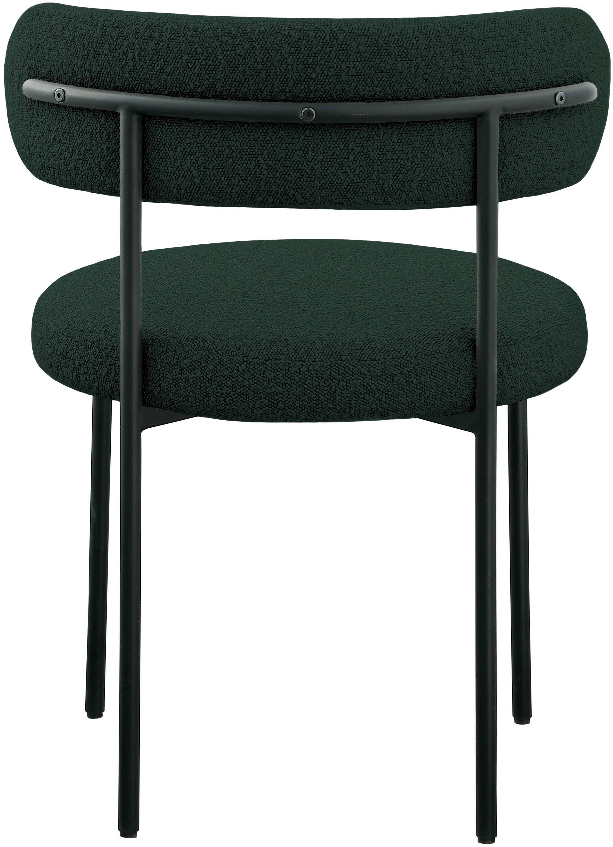 Luxury Boucle Fabric Dining Chair - Modern Upholstered Accent Chair for Dining Room, Living Room & Office - Soft & Comfortable Seat with Sturdy Metal Legs