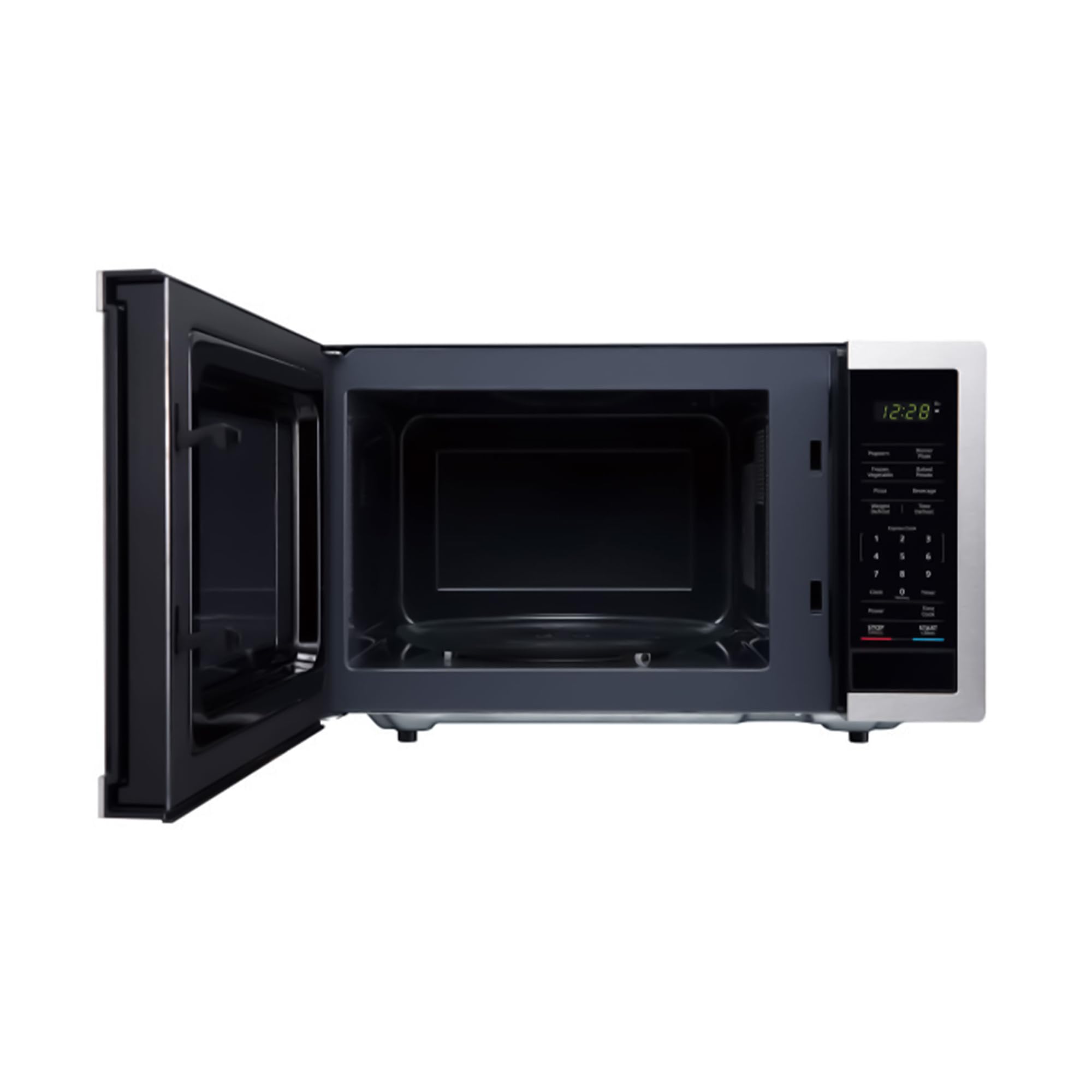 Magic Chef 0.9 Cu Ft Countertop Microwave Oven - 900W Compact Stainless Steel Small Microwave for Dorm, Office & Kitchen - Perfect for Quick Meals & Reheating Food