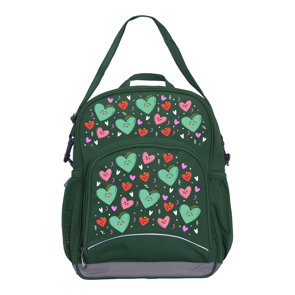 Sweet Hearts Kindy Backpack for Kids - Cute Heart Print School Backpack for Girls & Boys - Perfect for Preschool, Kindergarten & Travel